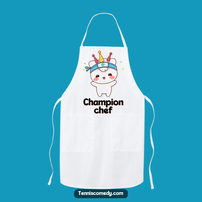 Funny Kawaii Tennis Apron: Sweatband Chef, Unique Funny Gift