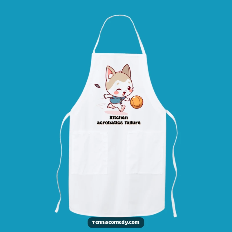 Funny Cute Character Tripping Apron - Kitchen Humor for Ball Game Cooks