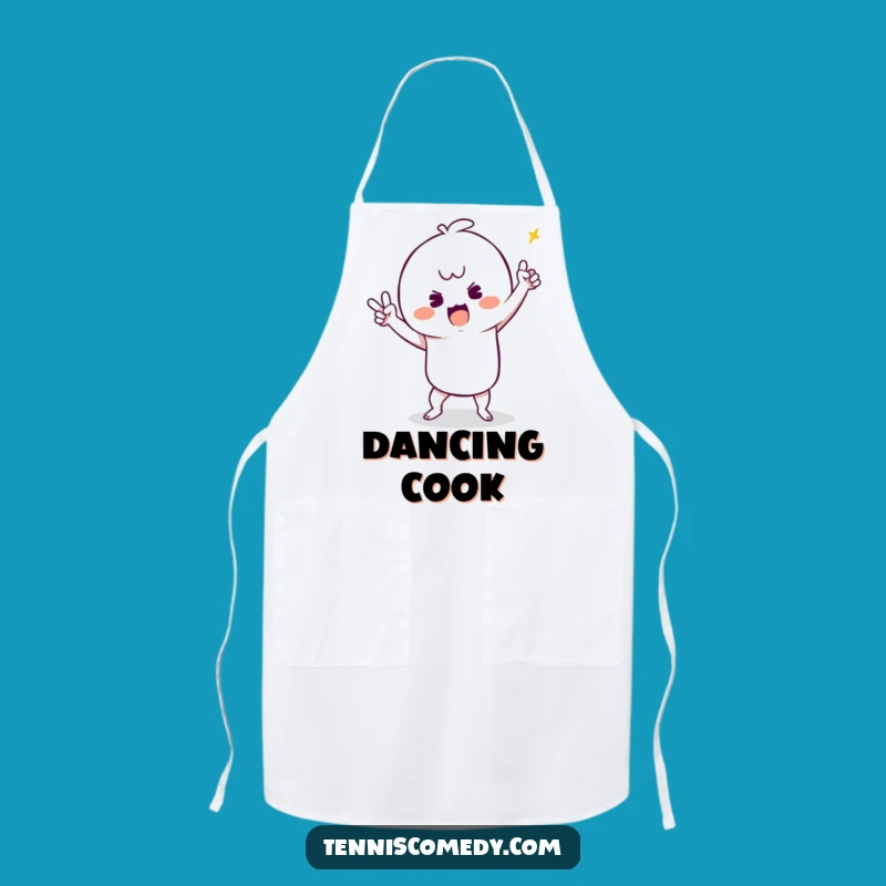 Funny Kawaii Tennis Apron: Silly Dance Chef, Unique Funny Gift