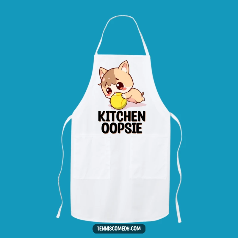 Funny Kawaii Tennis Apron: Tripped Chef Surprise, Unique Funny Gift