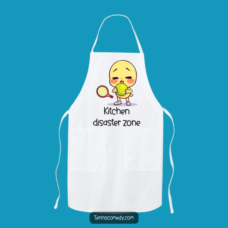 Funny Failed Tennis Serve Apron - Kitchen Disaster Gift