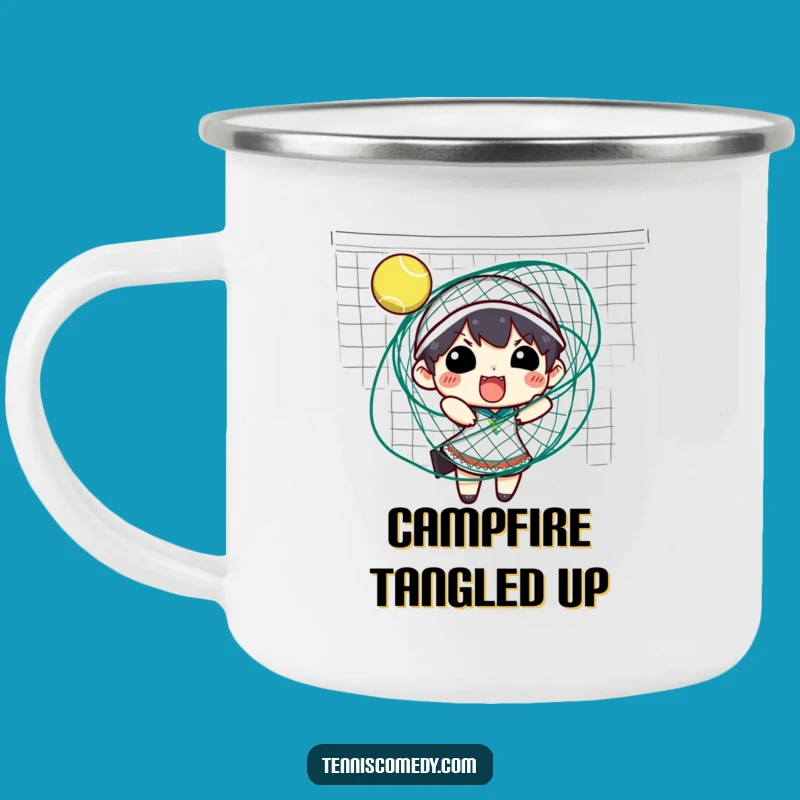 Adventure Funny Tennis Net Tangle Camping Mug: Camp Cook Comedy!