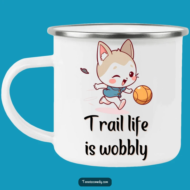 Funny Cute Character Tripping Camping Mug - Adventure Humor for Outdoors