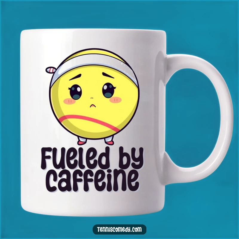 Funny Determined Tennis Ball Mug: Sweatband Warrior, Perfect Gift!