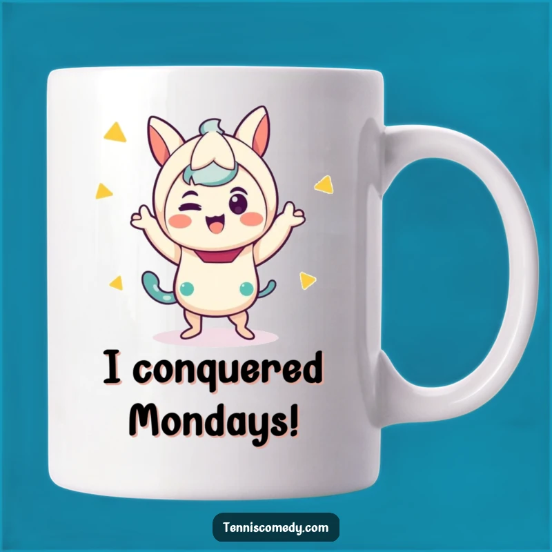 Funny Kawaii Character Victory Dance Mug - The Perfect Silly Gift!