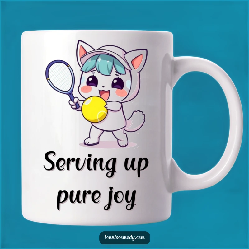 Funny Kawaii Tennis Enthusiast Mug: Perfect Gift for Tennis Lovers