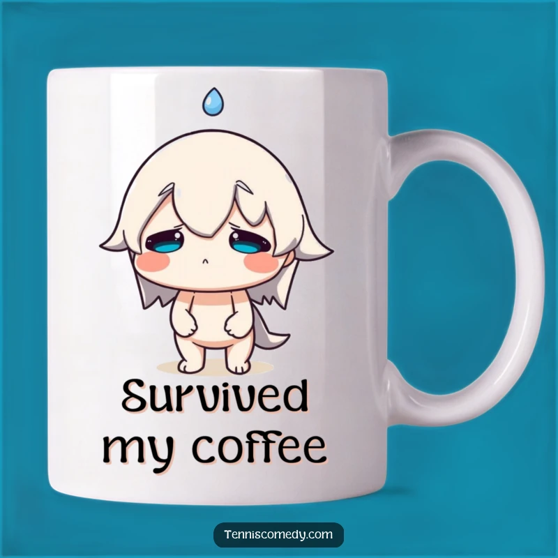 Funny Sweat Drop Mug: Stress Relief Humor, Perfect Funny Gift for Overwhelmed Folks