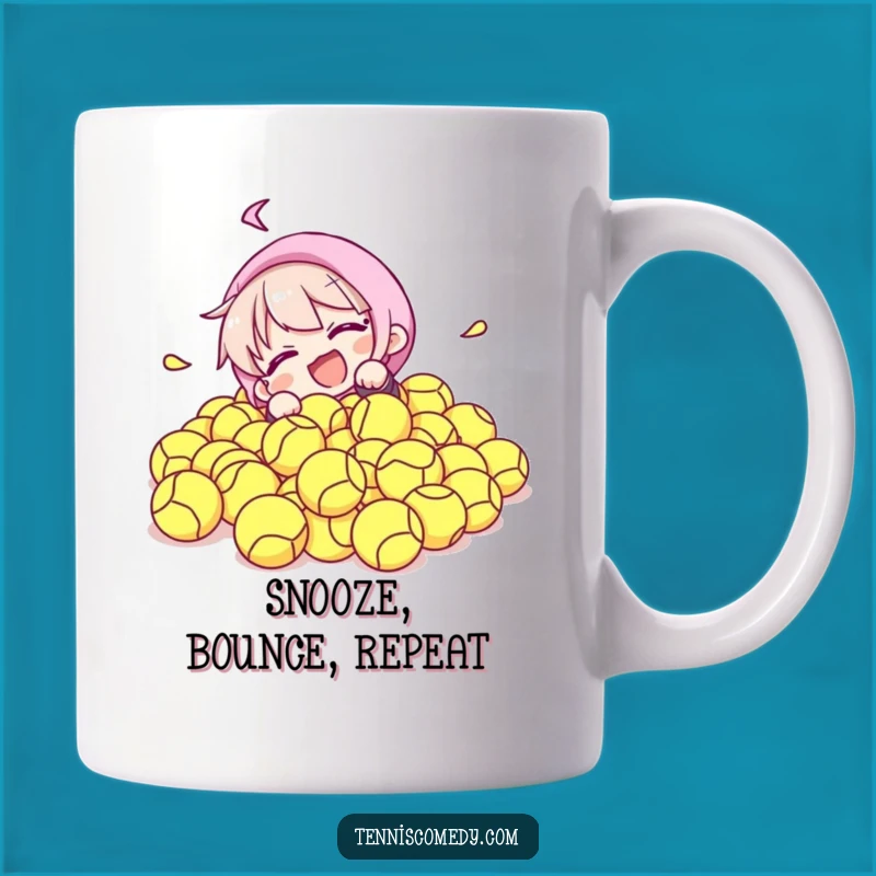 Funny Tennis Ball Pile Tumble Mug - Hilarious Gift for Tennis Lovers