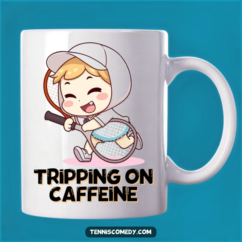 Funny Tennis Tripper Mug: Goofy Smile for a Hilarious Gift for Clumsy Players