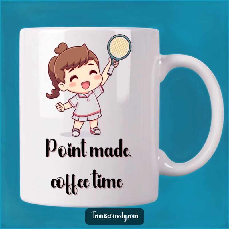 Funny Tennis Victory Mug: Tiny Racquet Triumph for the Ultimate Funny Tennis Player Gift