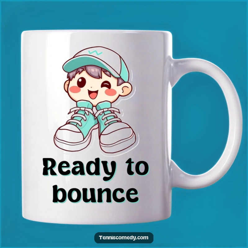 Funny Tennis Shoe Character Mug: Kawaii Grin Style - Hilarious Gift for Shoe Lovers!