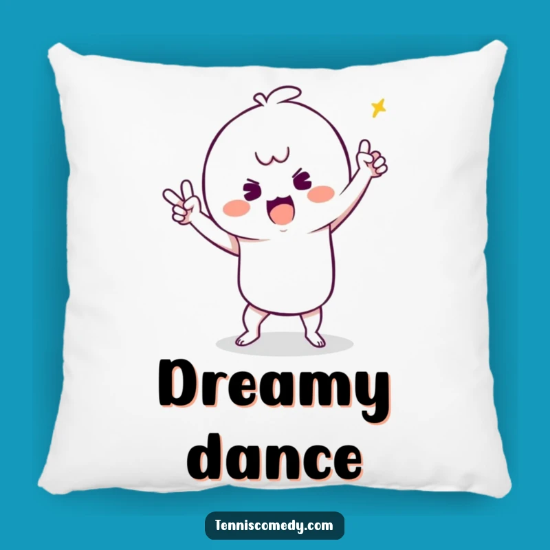 Funny Kawaii Tennis Pillow: Silly Dance Comfort, Perfect Funny Gift