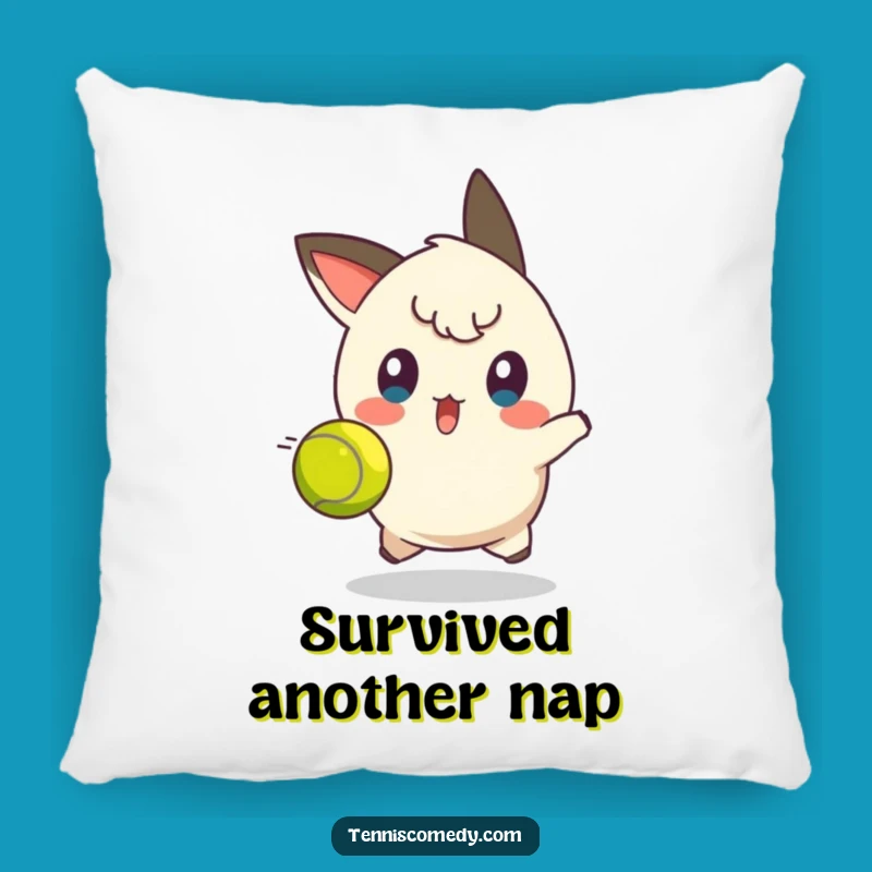 Funny Tennis Player Pillow: Surprised Expression for a Comfy, Hilarious Touch