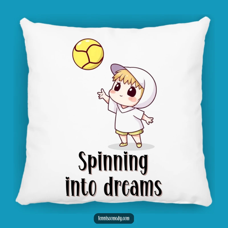 Funny Tennis Toss Pillow - Watching Spin Decor, Comedic Comfort Gift
