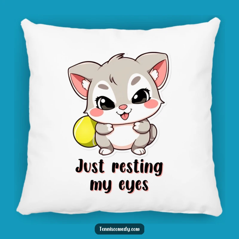 Funny Pillow: Mischievous Character's Secret Tennis Ball Comfort