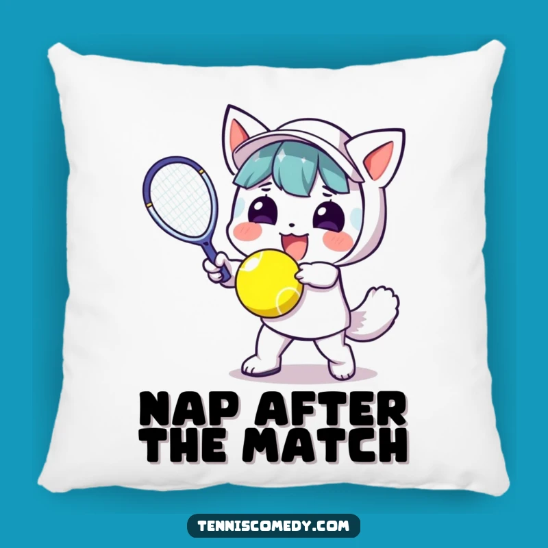Funny Kawaii Tennis Player Pillow: Comfy Gift for Sports Fans