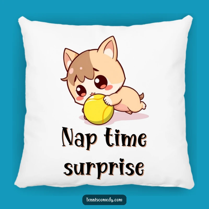 Funny Kawaii Tennis Pillow: Tripped Surprise Comfort, Perfect Funny Gift