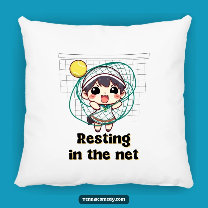 Cozy Funny Tennis Net Tangle Pillow: Comfort Meets Court Comedy!