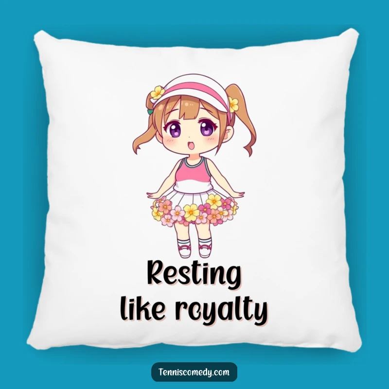 Comfy Floral Tennis Skirt Pillow: Soft Accent with Botanical Humor