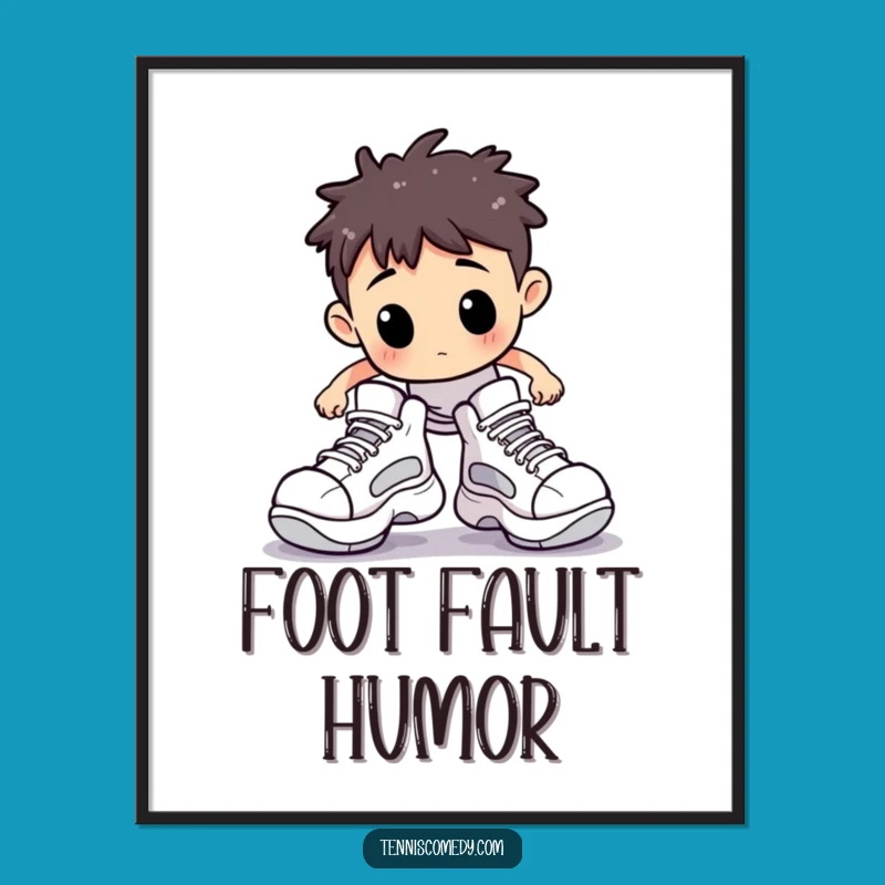 Funny Stumbling Tennis Digital Art: Instant Hilarious Court Decor!