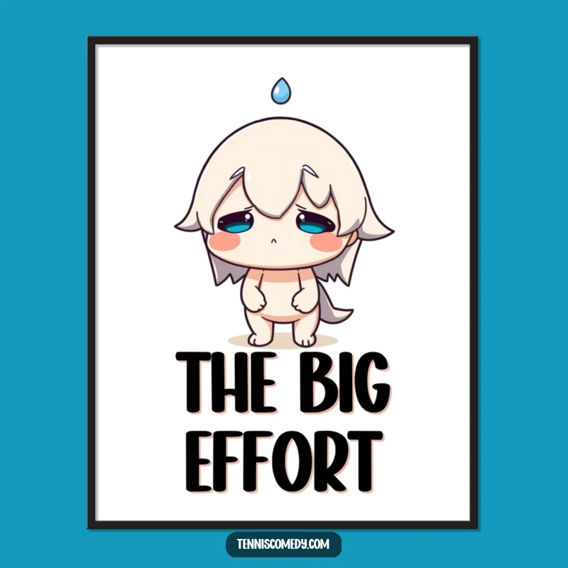 Funny Sweat Drop Digital Art: Relatable Stress for Your Walls, Instant Funny Gift