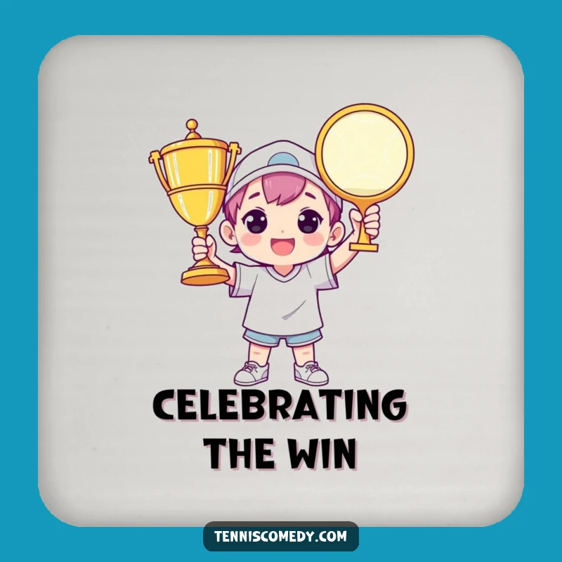 Funny Champion Tennis Trophy Coaster: Toast Your Victories!