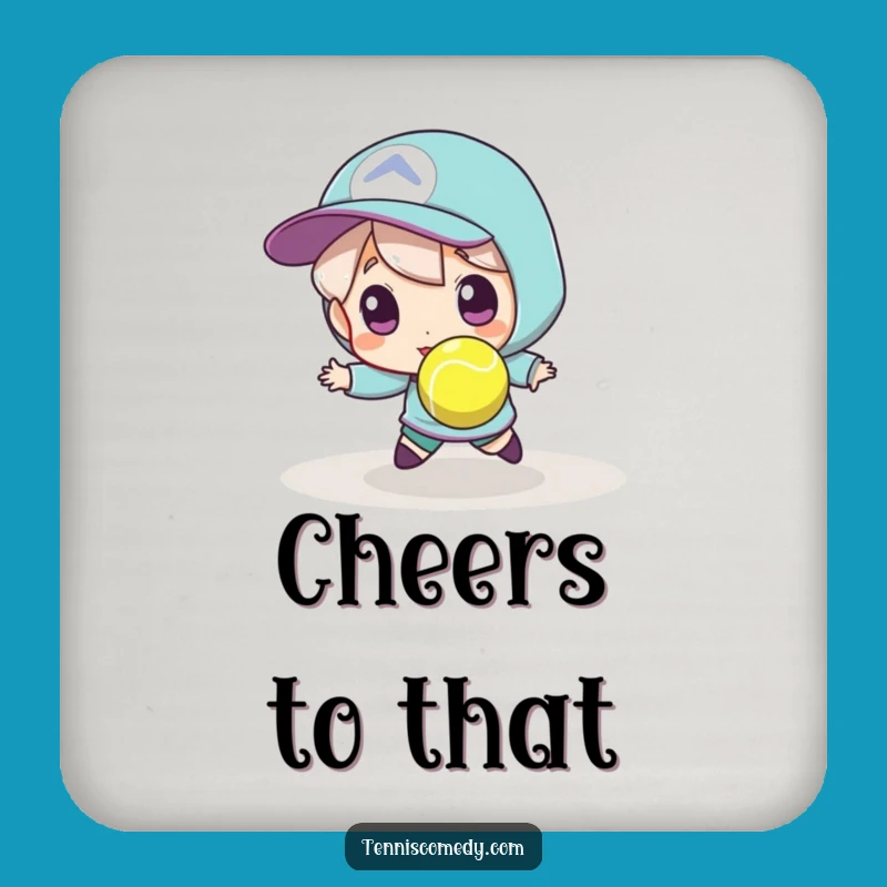 Funny Tennis Action Coasters: Protect Surfaces with Court Humor
