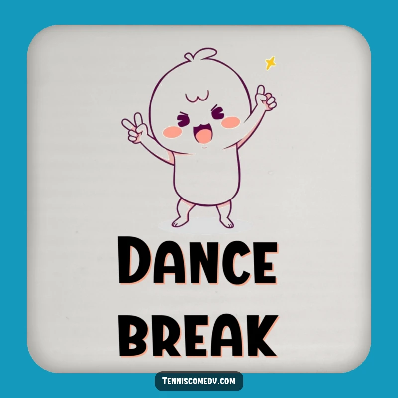 Funny Kawaii Tennis Coaster: Silly Dance Protection, Unique Funny Gift