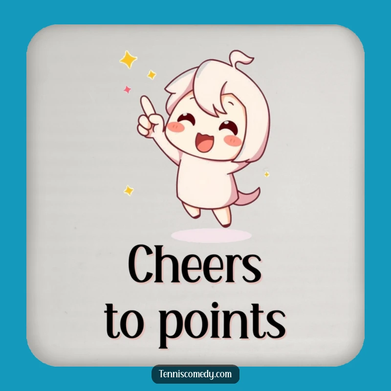 Funny Celebration Point Drink Coaster - Happy Dancer Protector, Perfect Funny Gift!