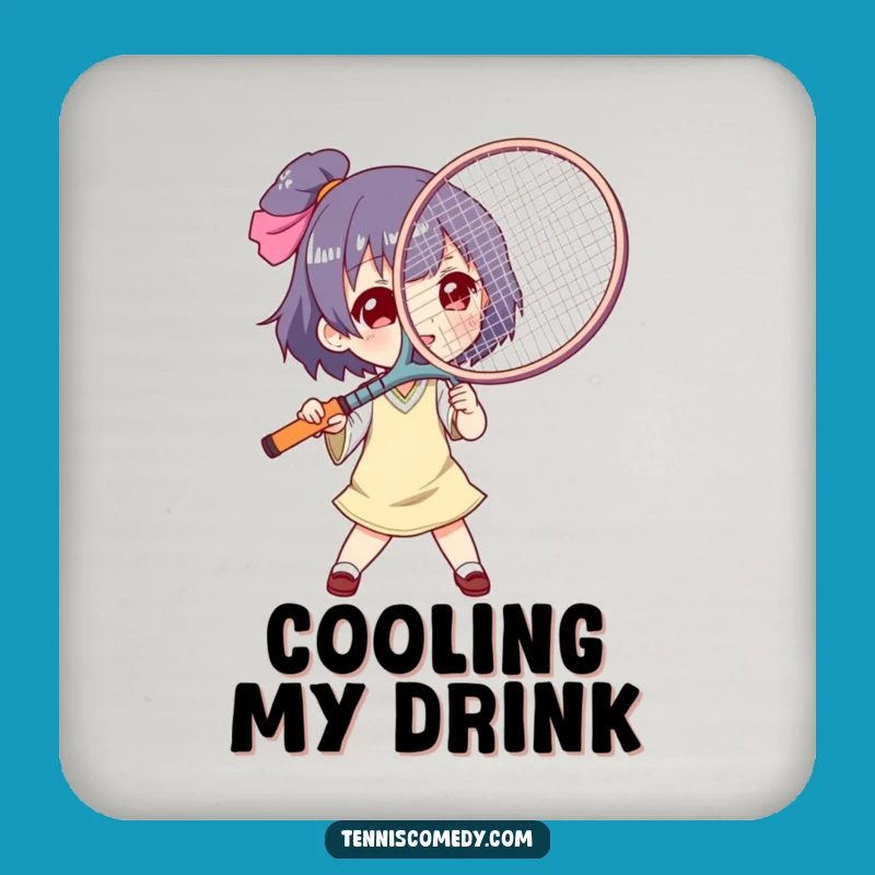 Funny Tennis Racket Fan Coasters: Protect Surfaces with Humorous Style