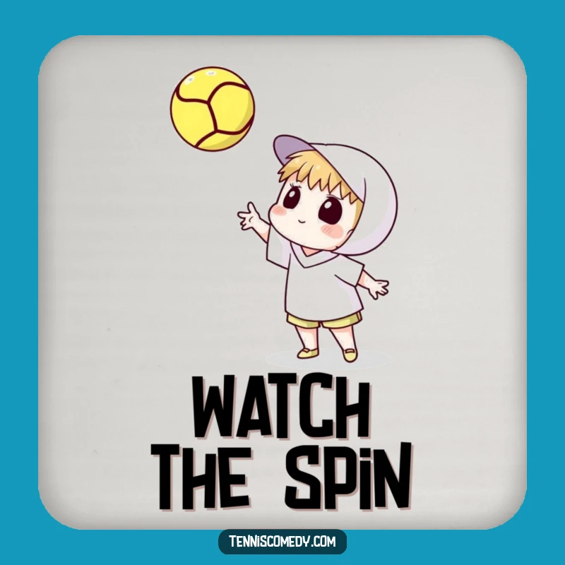 Funny Tennis Toss Coaster Set - Watching Spin, Hilarious Home Gift