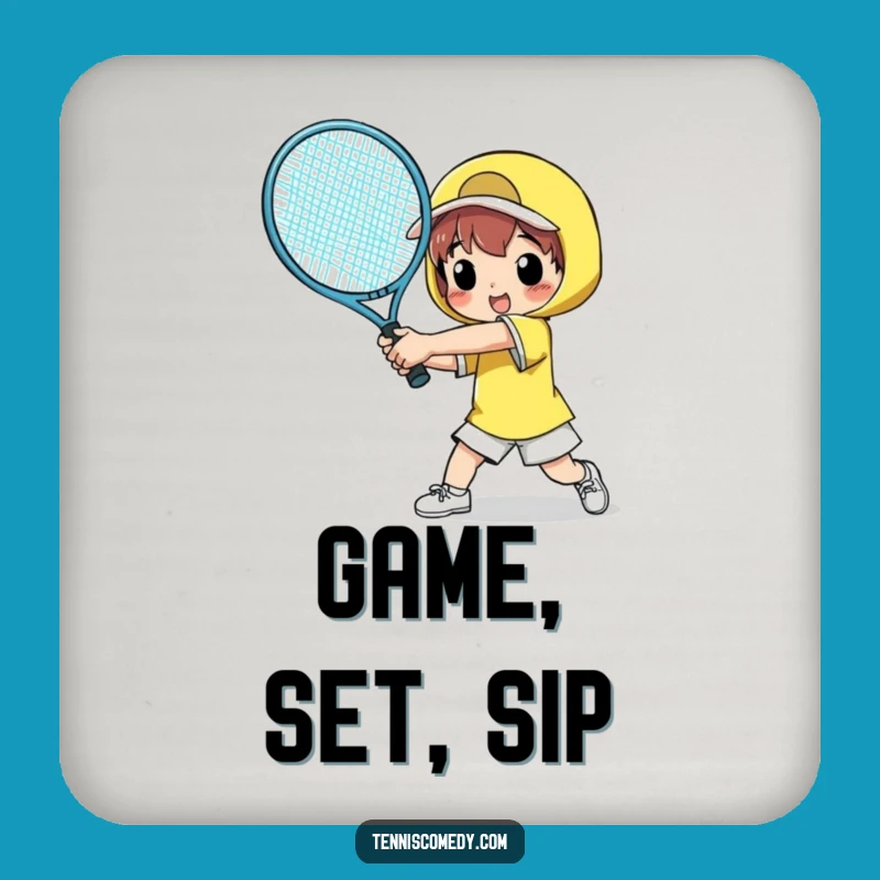 Funny Tennis Giant Racket Coaster - Protect Surfaces with Humor, Funny Gift