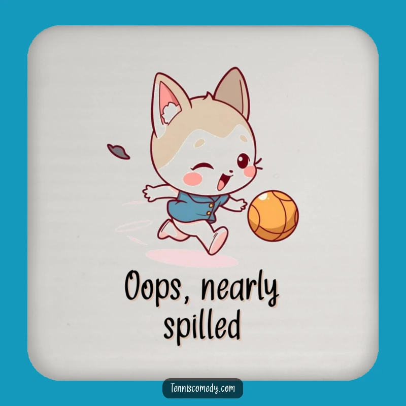 Funny Cute Character Tripping Drink Coaster - Protect Surfaces with Humor
