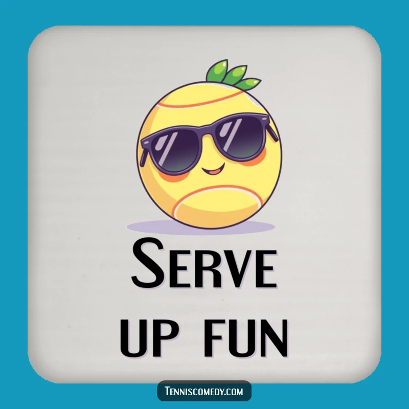Funny Tennis Ball Sunglasses Coaster Set - Protect Surfaces with Cool Humor Gift