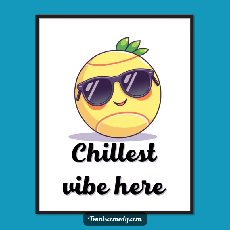 Funny Tennis Ball Sunglasses Poster - Quirky Wall Art & Hilarious Gift