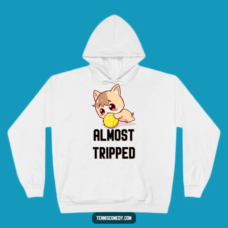 Funny Kawaii Tennis Hoodie: Tripped Surprise Comfort, Perfect Funny Gift