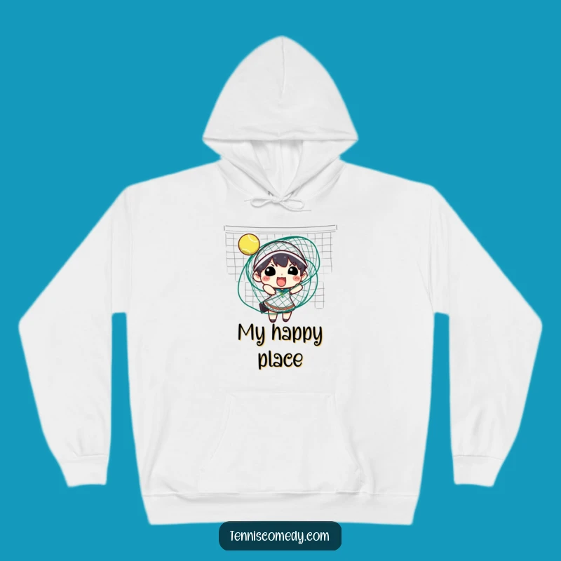 Cozy Funny Tennis Net Tangle Hoodie: Warmth & Laughter Guaranteed!
