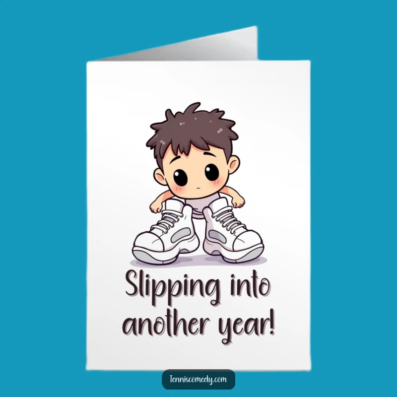 Funny Free Printable Birthday Card: Stumbling into Birthday Fun!