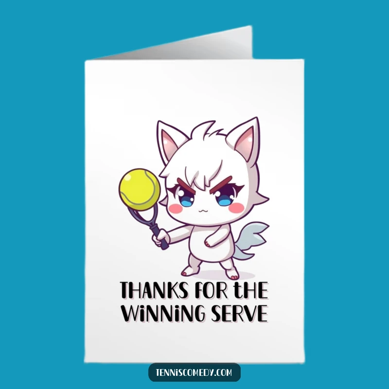 Free Printable Tennis Thank You Card - Funny DIY Downloadable for Showing Appreciation