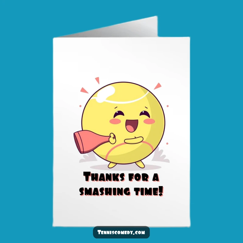 Free Printable Thank You Card: Glee Kawaii Tennis Player Funny Downloadable Gift
