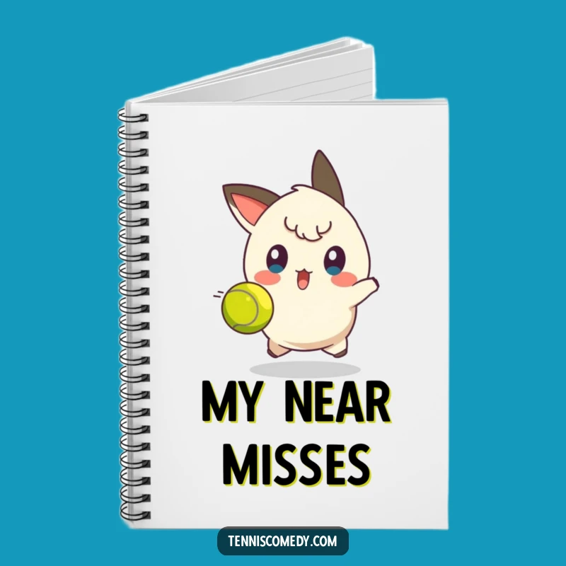 Funny Tennis Dodge Notebook: Surprised Face for Hilarious Note-Taking Gift