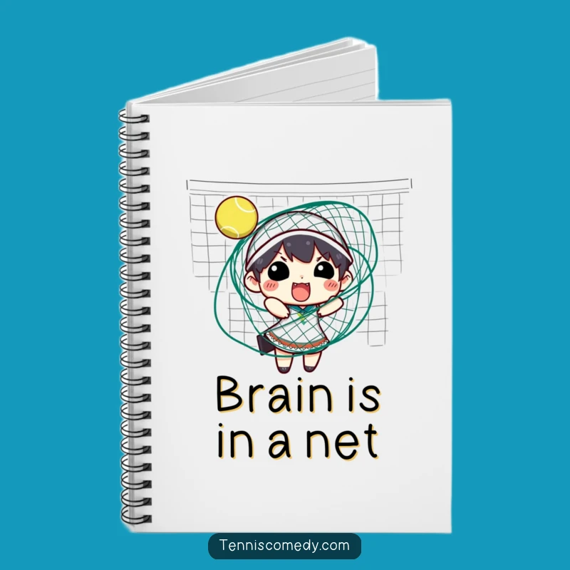Funny Tennis Net Tangle Notebook: Jot Down Your Tennis Thoughts!