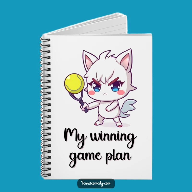 Funny Tennis Serve Notebook: Determined Player with Flair - Journal Funny Gift for Players