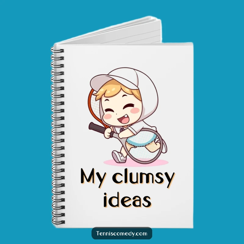 Funny Tennis Tripper Notebook: Goofy Smile for Hilarious Note-Taking Gift
