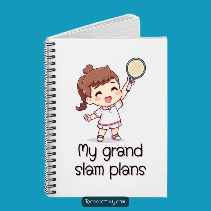 Funny Tennis Victory Notebook: Record Your Wins with Tiny Racquet Champion's Triumph
