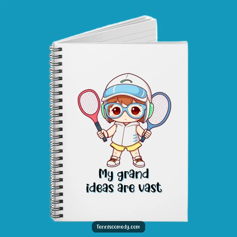 Funny Oversized Tennis Gear Notebook: Athlete Pose Journal, Hilarious Gift Idea