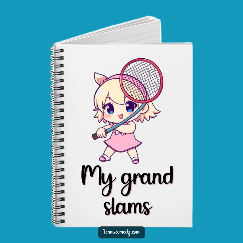 Funny Tennis Sword Character Notebook - Playful Journal for Tennis Fanatics