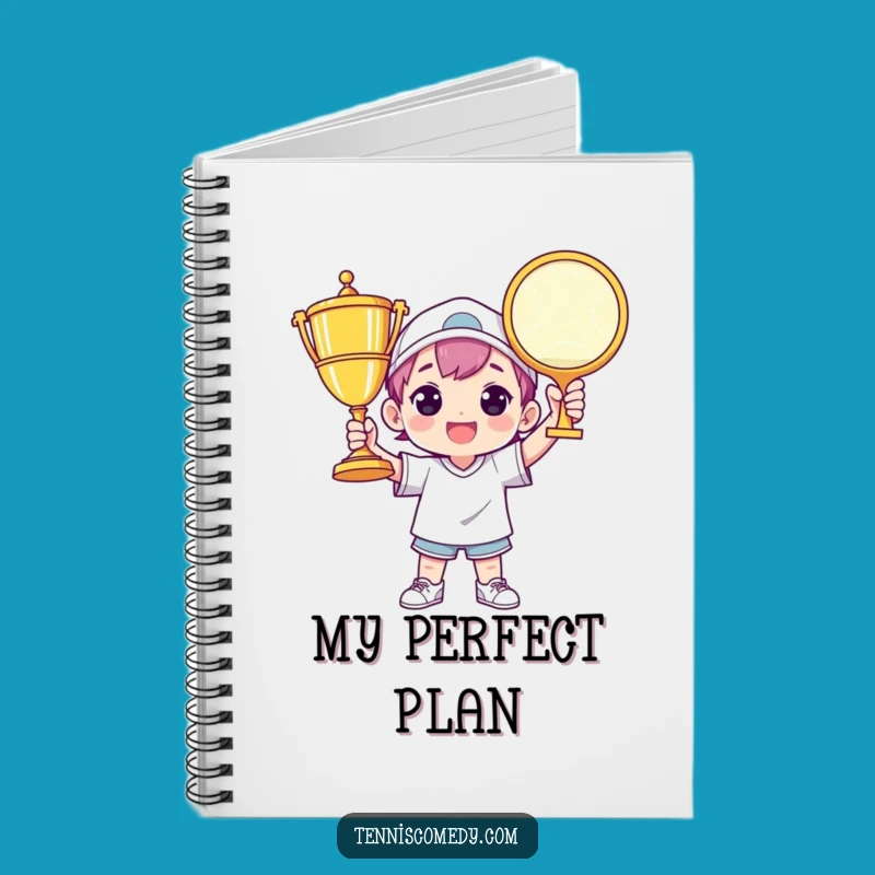 Funny Champion Tennis Trophy Notebook: Record Your Winning Plays!
