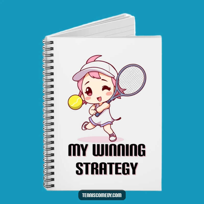 Funny Tennis Player Notebook: Action Pose for Hilarious Note-Taking Gift