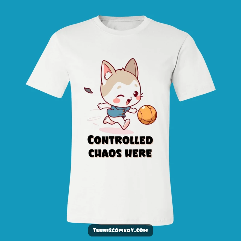 Funny Cute Character Tripping T-Shirt - Hilarious Ball Chase Tee Gift Idea